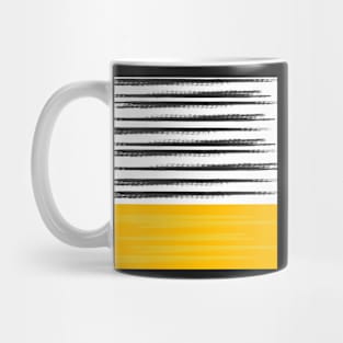 Pattern Yellow Black Stripes Mug